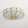 Flush Mount Ceiling Light with Floral Scalloped Design and Frosted Glass - Image 37