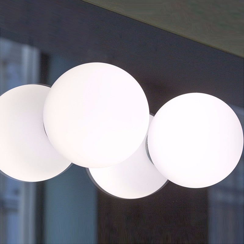 Flush Mount Ceiling Light with Frosted Glass Globe and Modern Round Design - Image 6