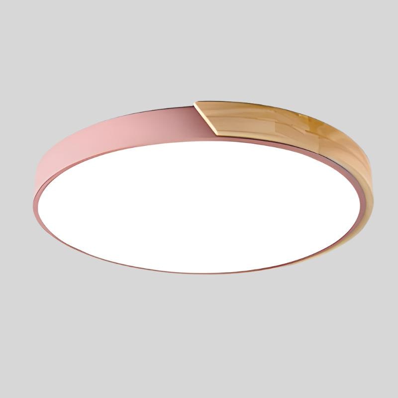 Flush Mount Ceiling Light with Modern Round Design and Wood Accent LED - Image 15