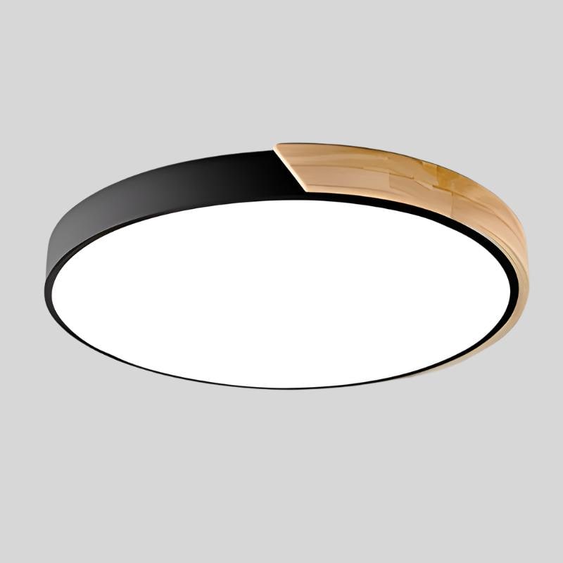 Flush Mount Ceiling Light with Modern Round Design and Wood Accent LED - Image 16