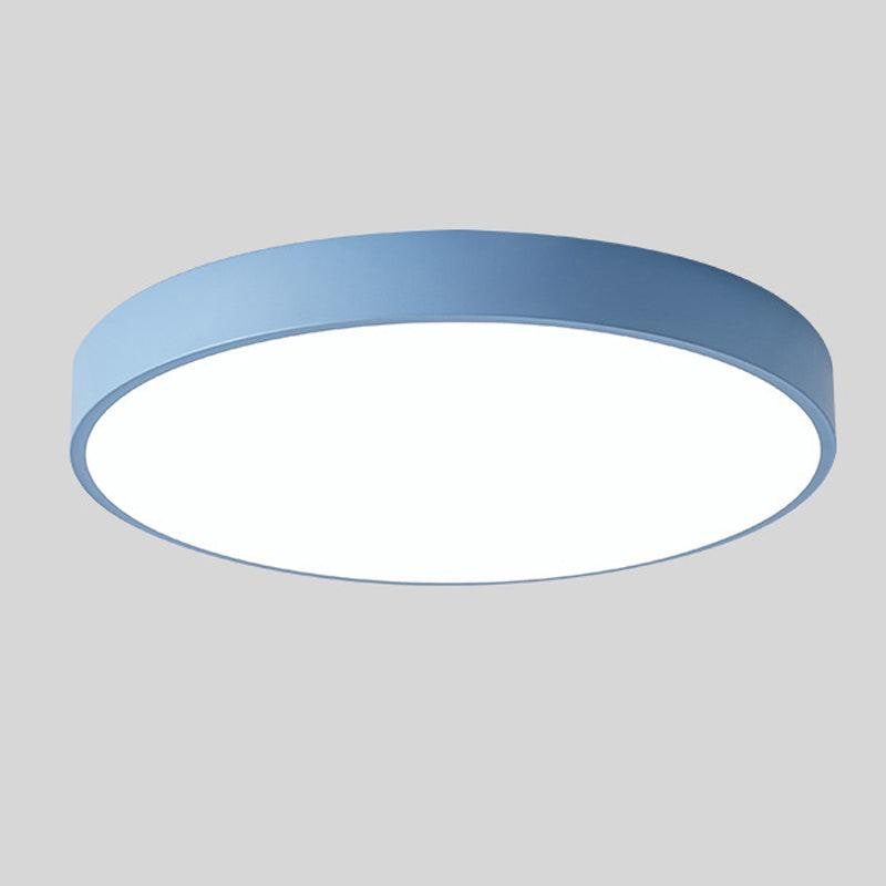 Flush Mount Ceiling Light with Modern Round Design and Wood Accent LED - Image 7