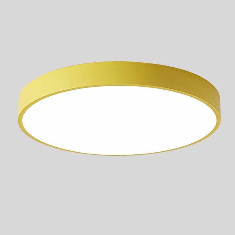 Flush Mount Ceiling Light with Modern Round Design and Wood Accent LED - Image 8