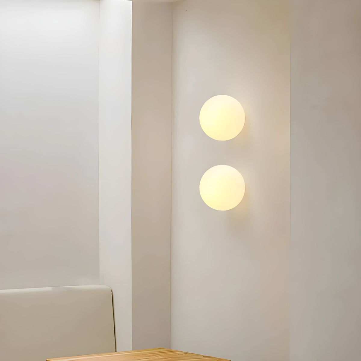 Flush Mount Globe Wall Sconce with Frosted Glass and Minimalist Design - Image 1