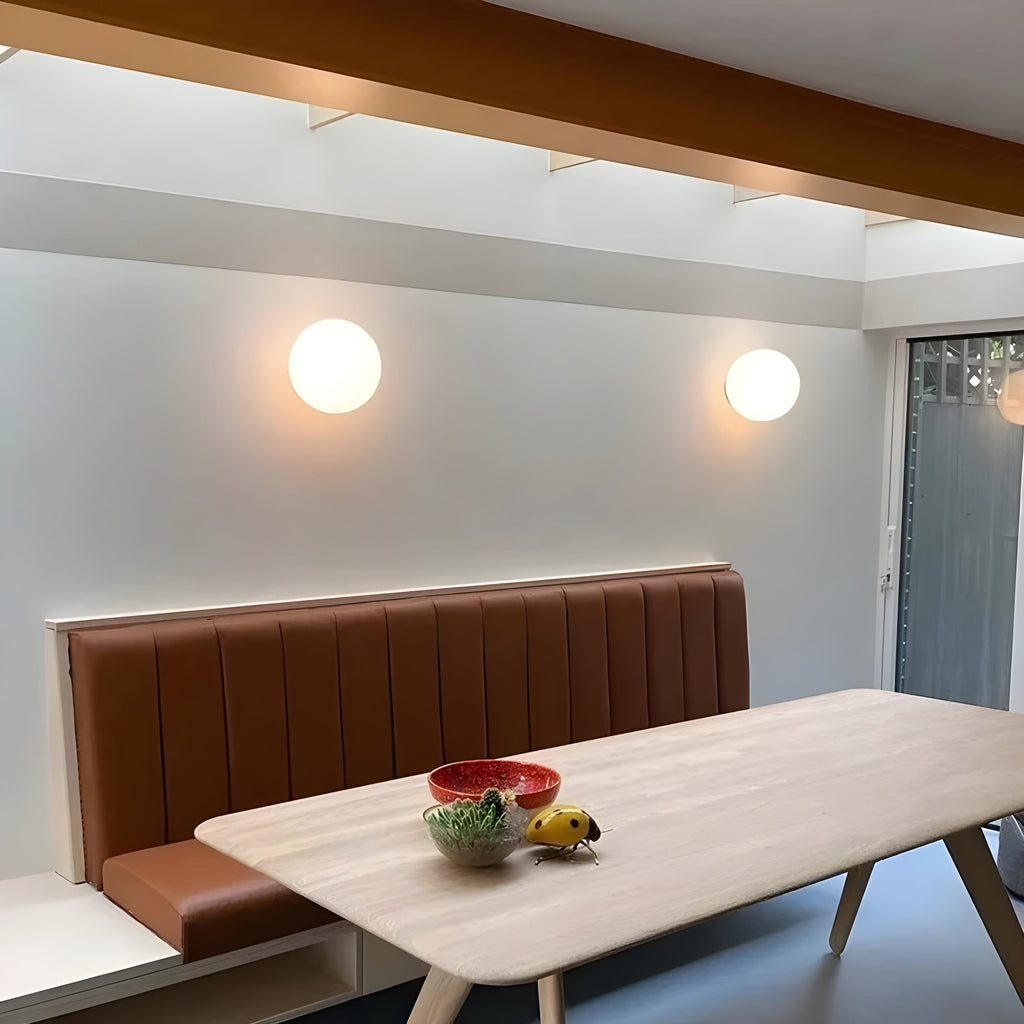 Flush Mount Globe Wall Sconce with Frosted Glass and Minimalist Design - Image 3