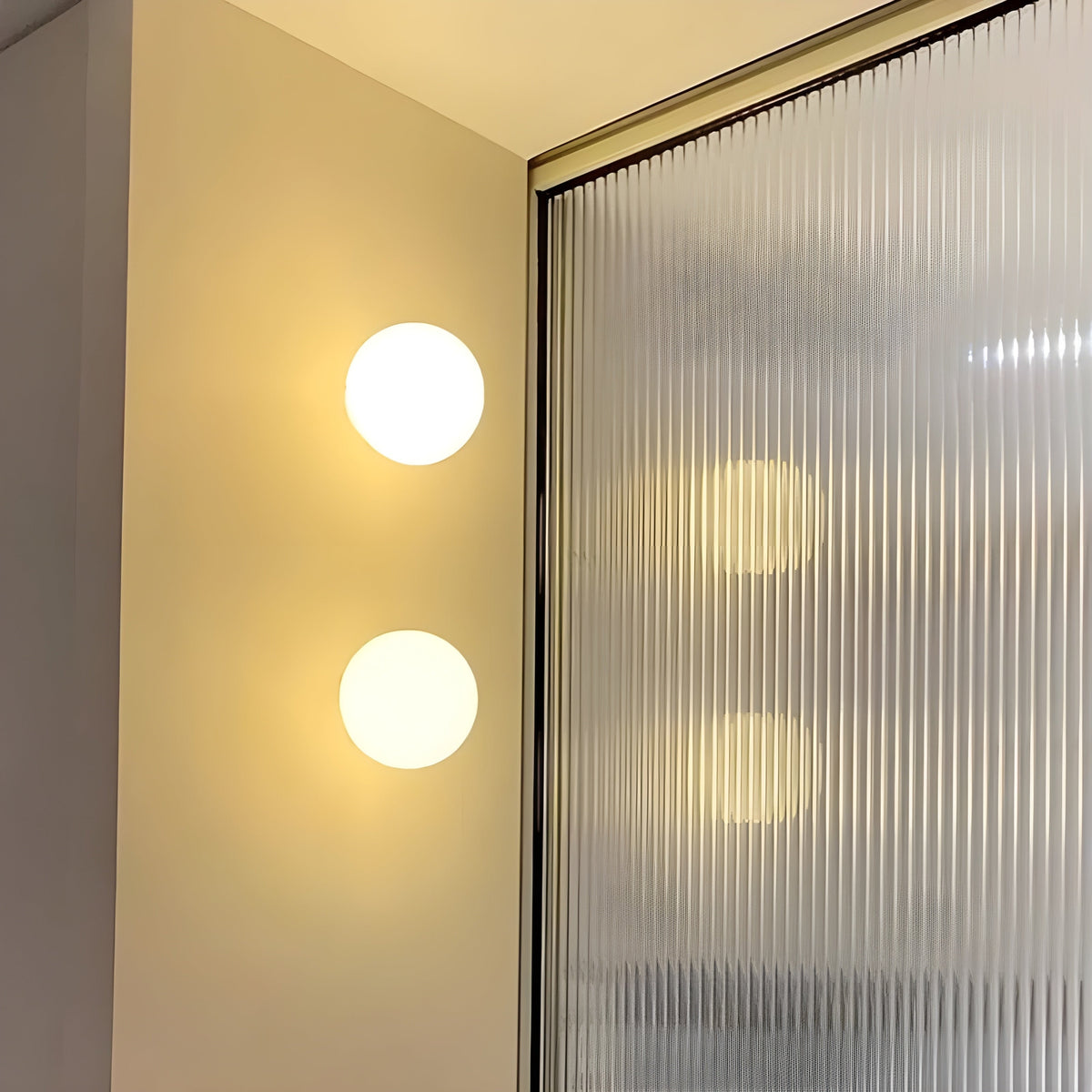 Flush Mount Globe Wall Sconce with Frosted Glass and Minimalist Design - Image 4