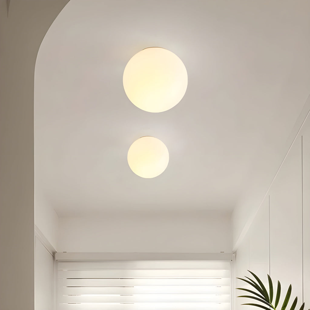 Flush Mount Globe Wall Sconce with Frosted Glass and Minimalist Design - Image 5
