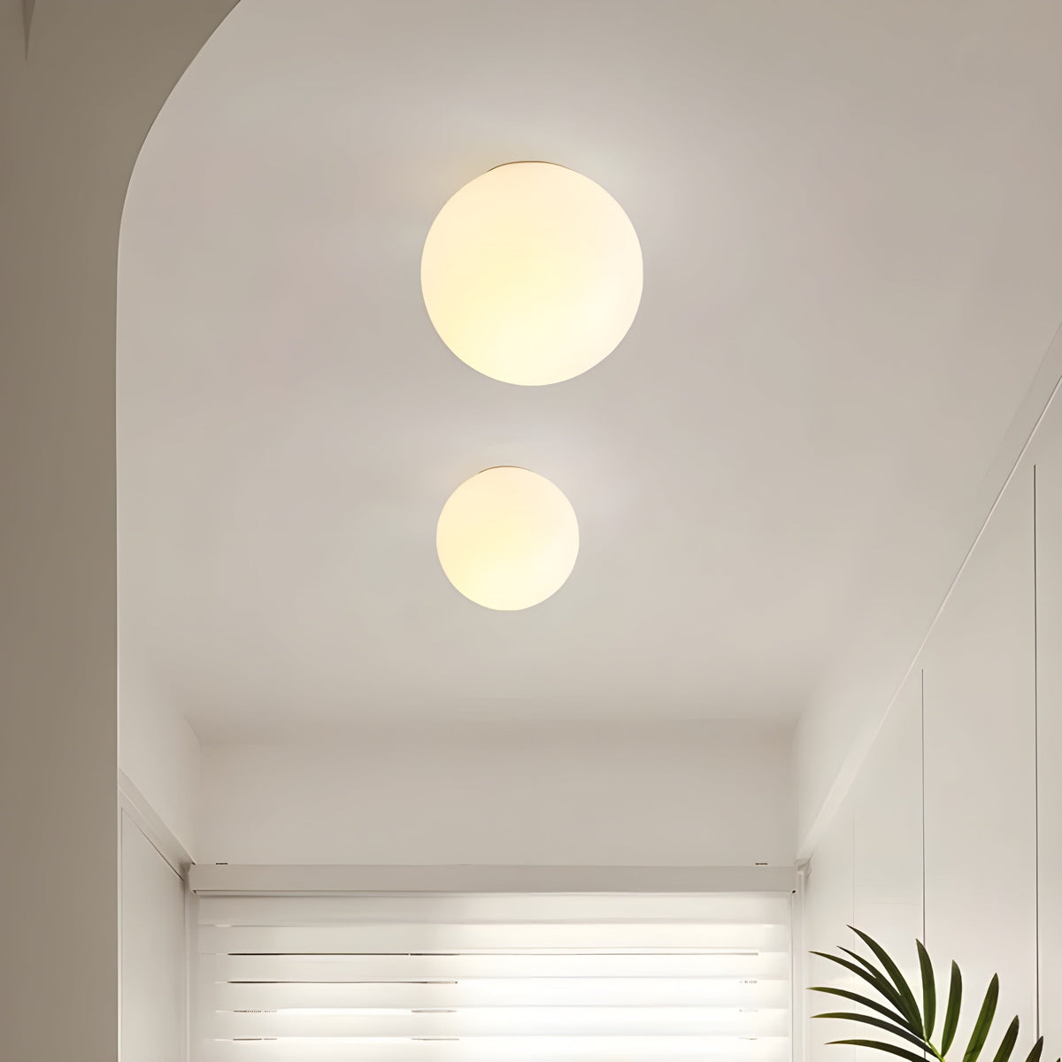 Flush Mount Globe Wall Sconce with Frosted Glass and Minimalist Design - Image 5
