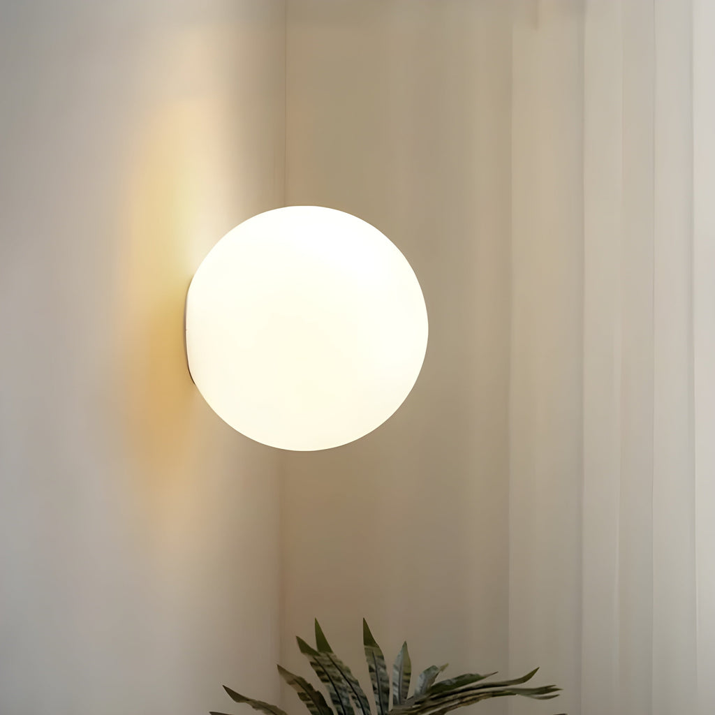 Flush Mount Globe Wall Sconce with Frosted Glass and Minimalist Design - Image 7