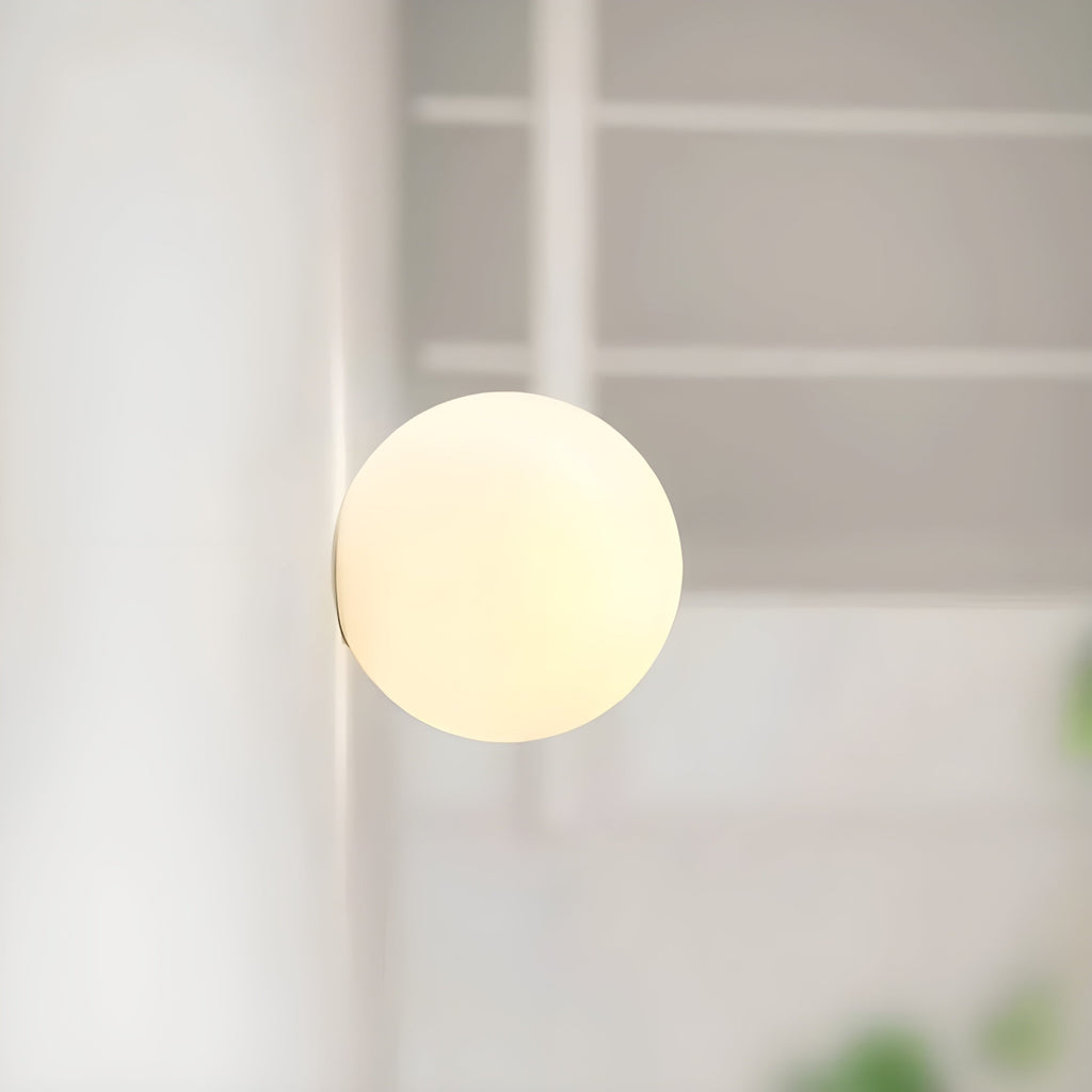 Flush Mount Globe Wall Sconce with Frosted Glass and Minimalist Design - Image 8
