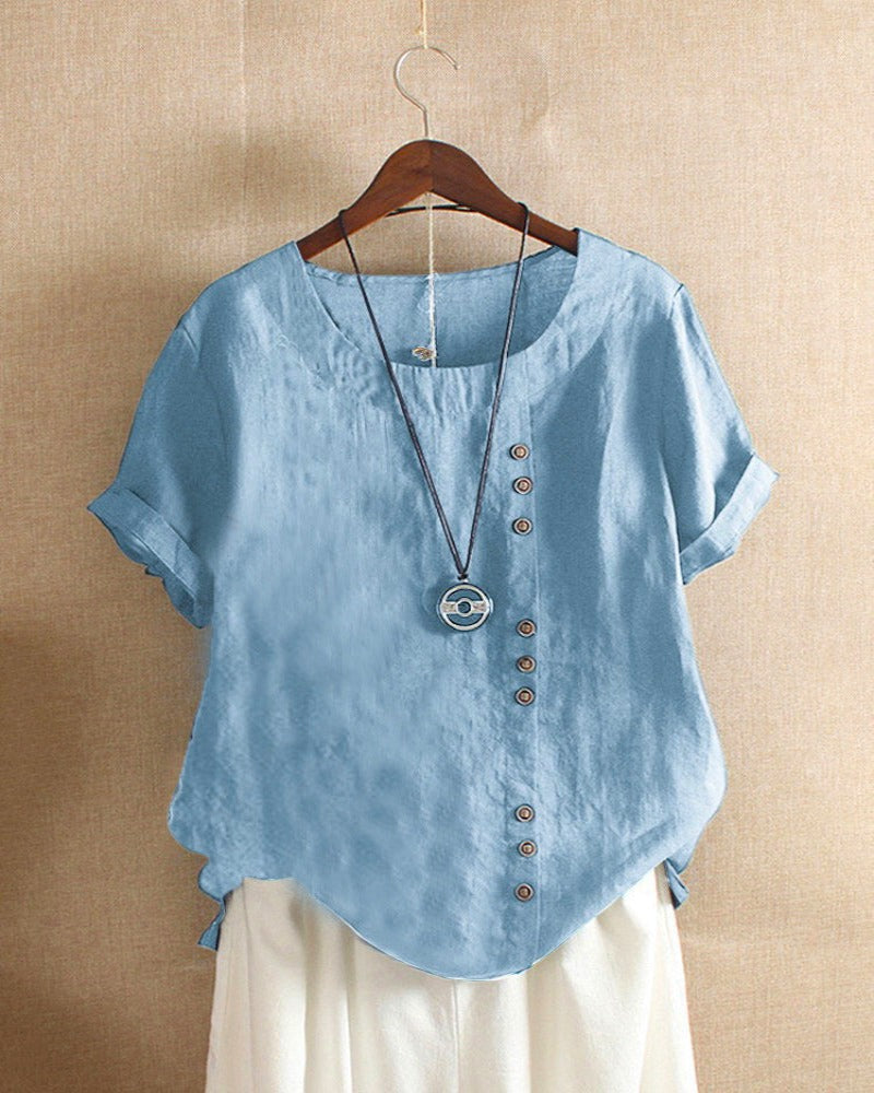 Women's Summer Blouse With Buttons