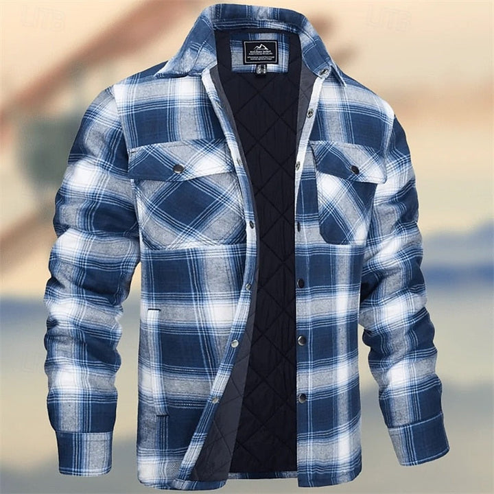 Men's Insulated Plaid Shirt Jacket