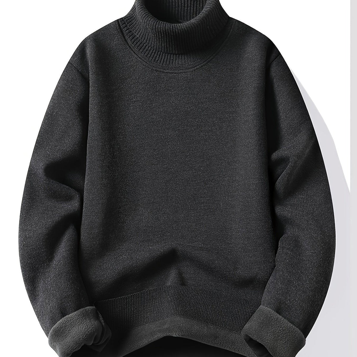 Men's Fleece-Lined Turtleneck Jumper