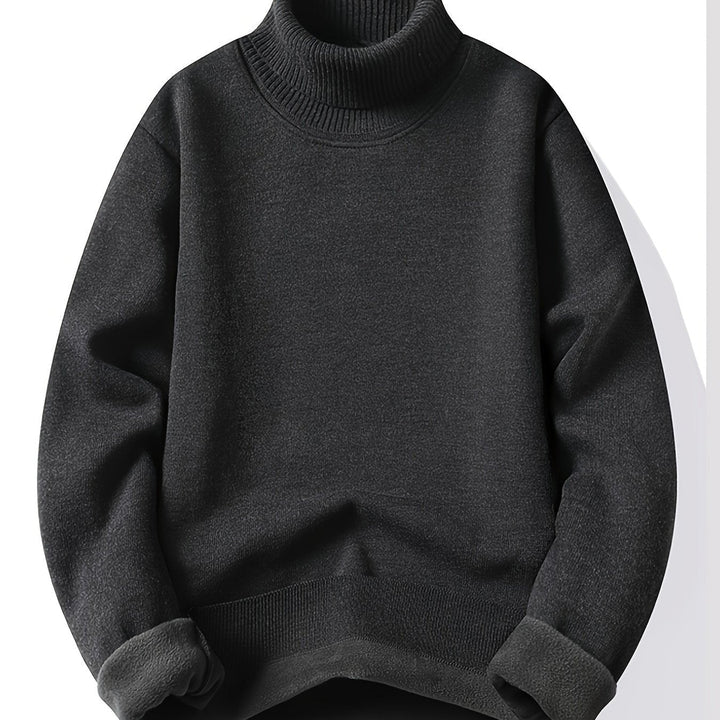 Men's Fleece-Lined Turtleneck Jumper
