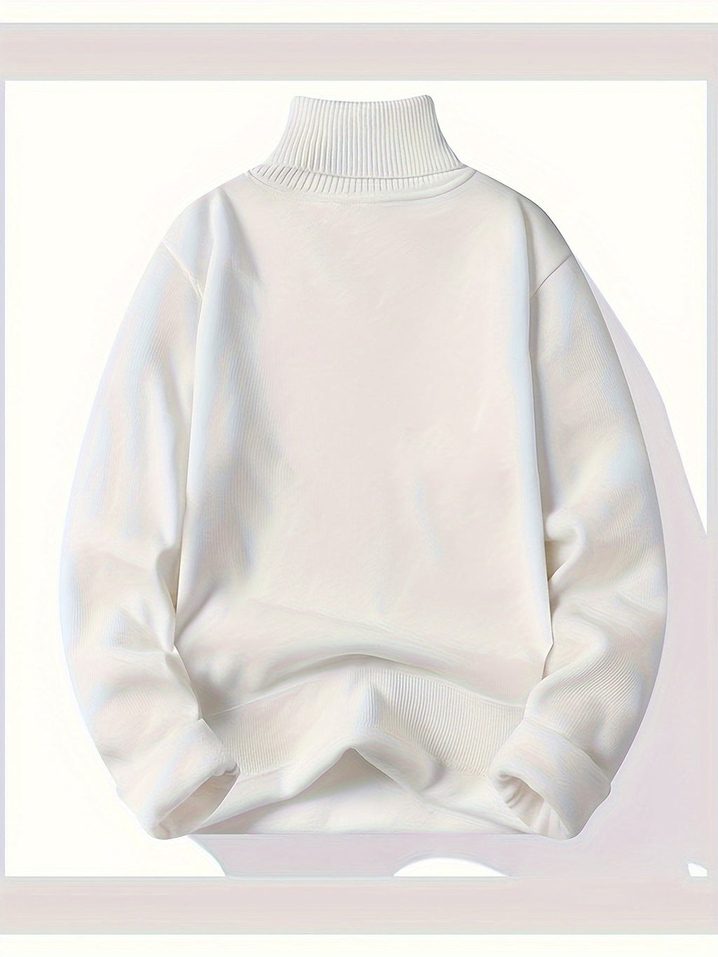 Men's Fleece-Lined Turtleneck Jumper