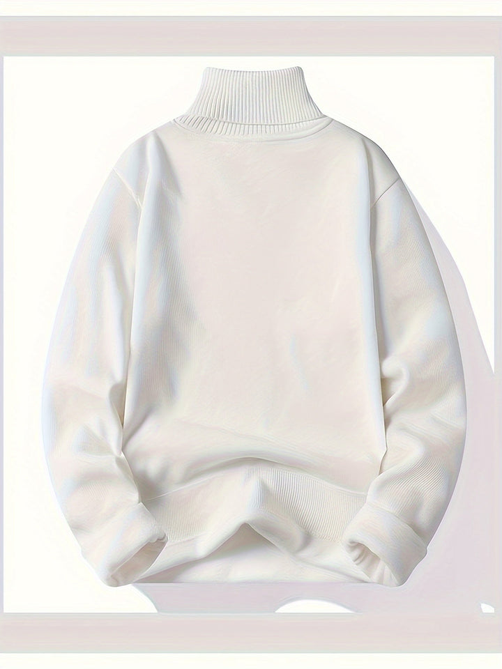 Men's Fleece-Lined Turtleneck Jumper