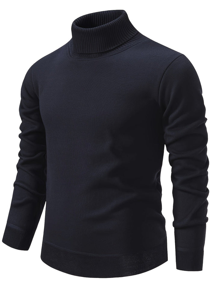 Men's Fleece-Lined Turtleneck Jumper