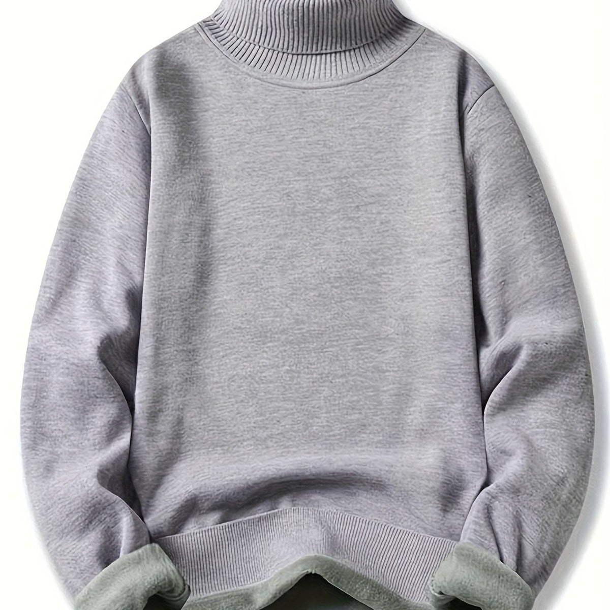 Men's Fleece-Lined Turtleneck Jumper