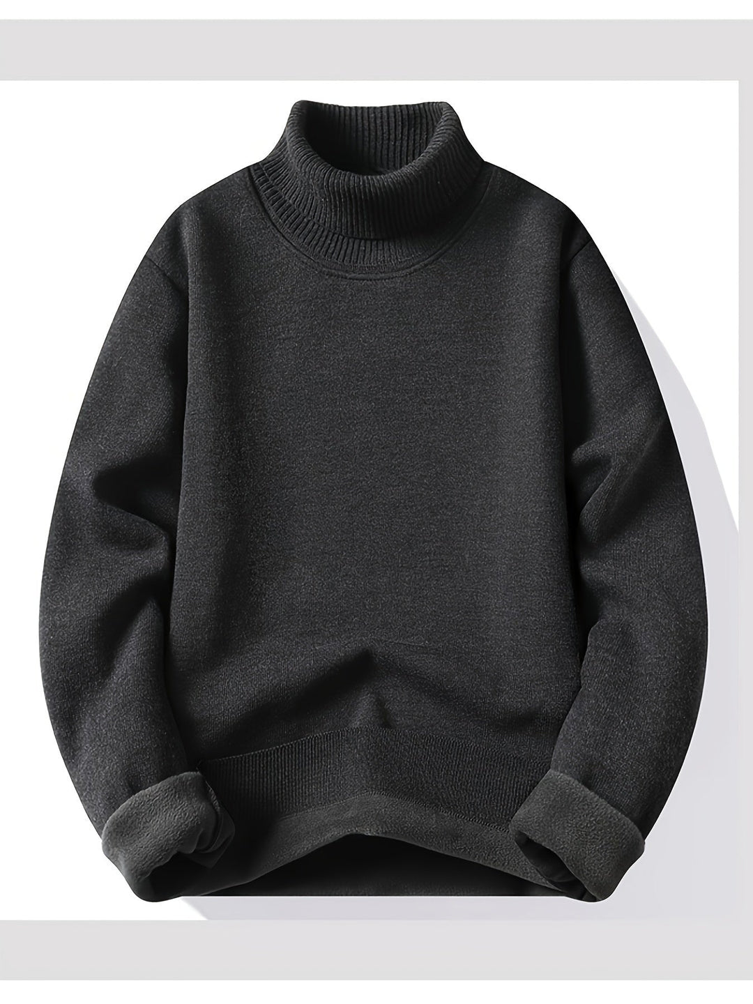 Men's Fleece-Lined Turtleneck Jumper