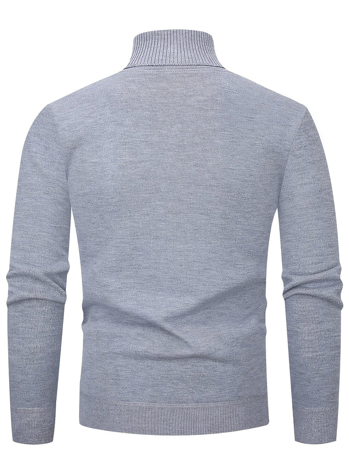 Men's Fleece-Lined Turtleneck Jumper