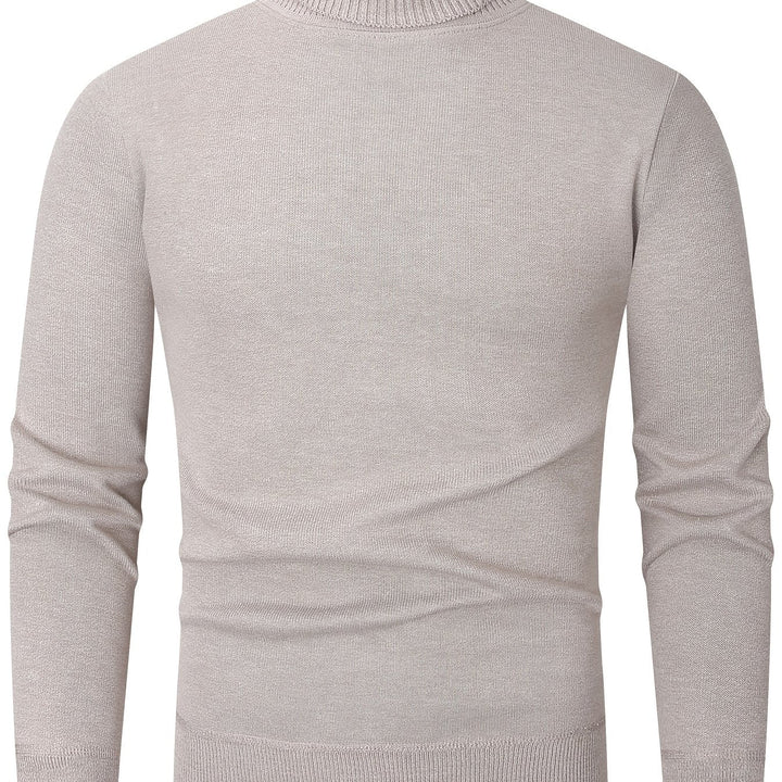 Men's Fleece-Lined Turtleneck Jumper