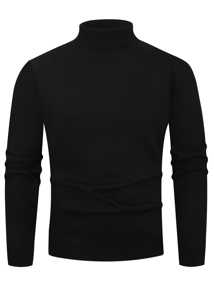 Men's Fleece-Lined Turtleneck Jumper