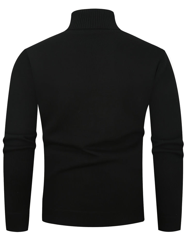 Men's Fleece-Lined Turtleneck Jumper