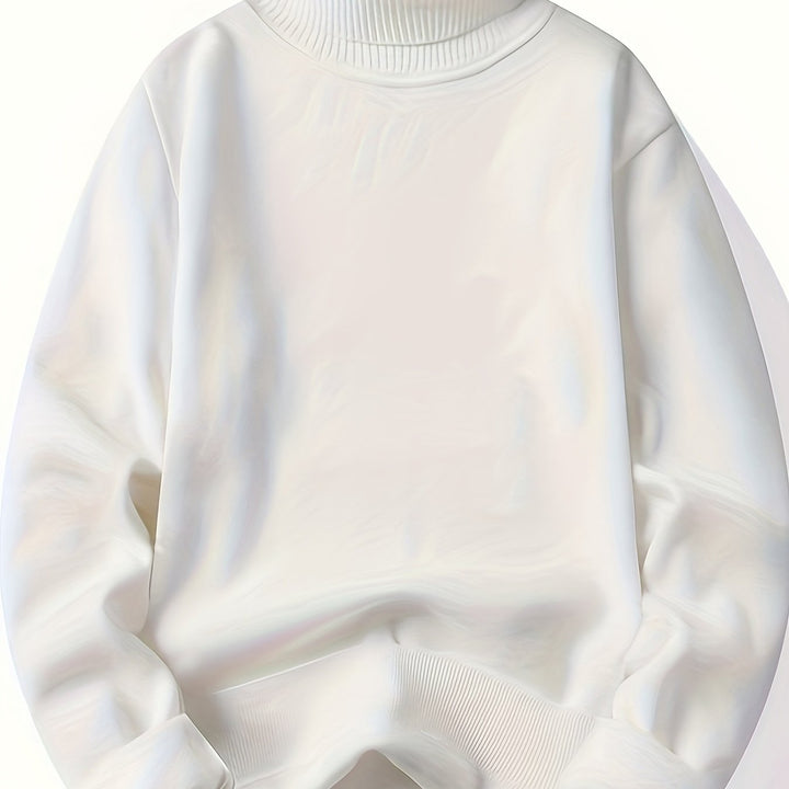 Men's Fleece-Lined Turtleneck Jumper