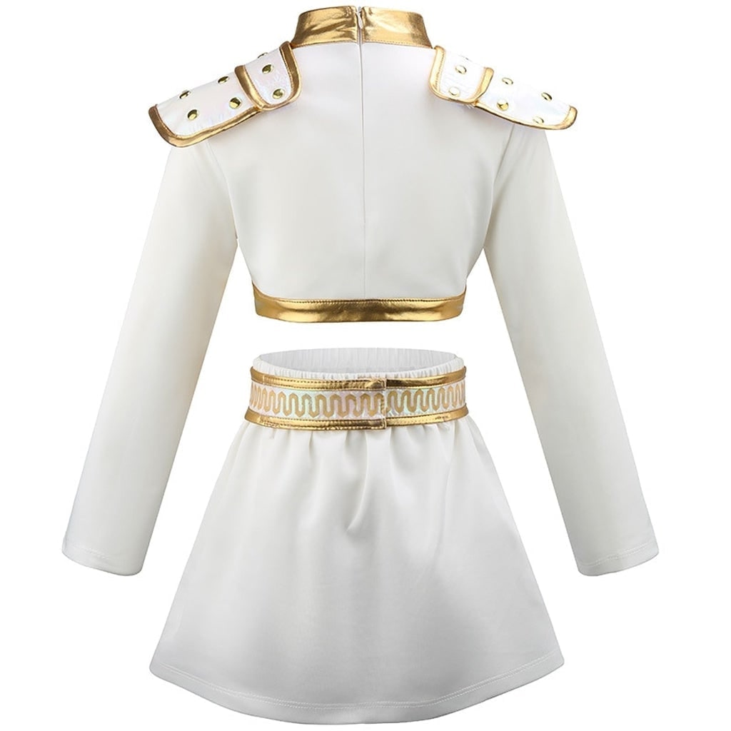 Girls' Dance Costume Two-Piece Belly Dancer Suit with Sequined Crop Top and A-Line Skirt - Image 2