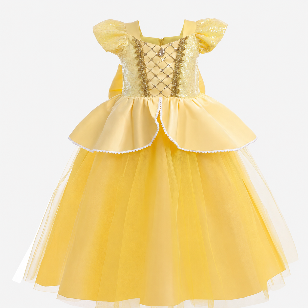 Girls' Princess Costume Dress with Tulle Skirt Tiara and Accessories Set - Image 18