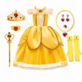 Girls' Princess Costume Dress with Tulle Skirt Tiara and Accessories Set - Image 2