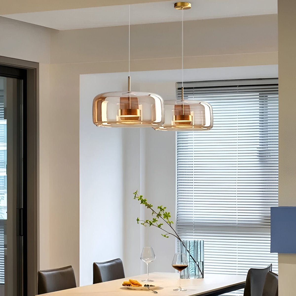 Glass Pendant Lights with LED and Adjustable Cord for Kitchen Island Dining Room and Living - Image 13