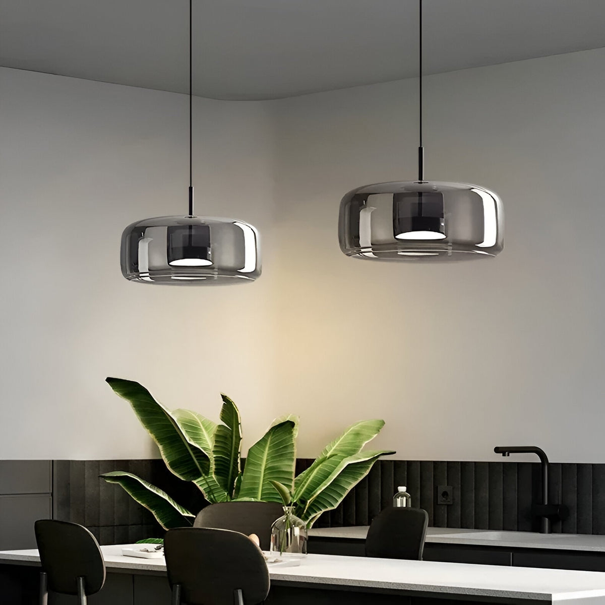 Glass Pendant Lights with LED and Adjustable Cord for Kitchen Island Dining Room and Living - Image 15