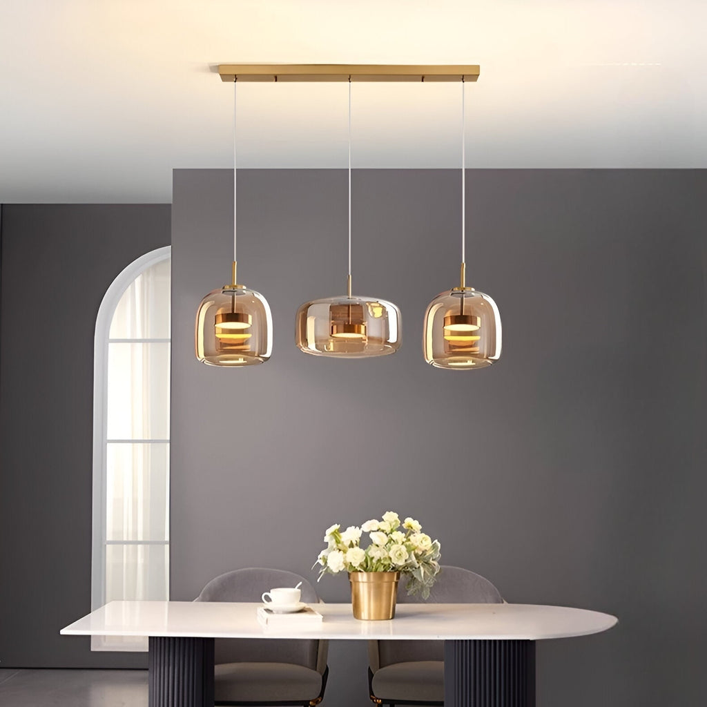 Glass Pendant Lights with LED and Adjustable Cord for Kitchen Island Dining Room and Living - Image 18