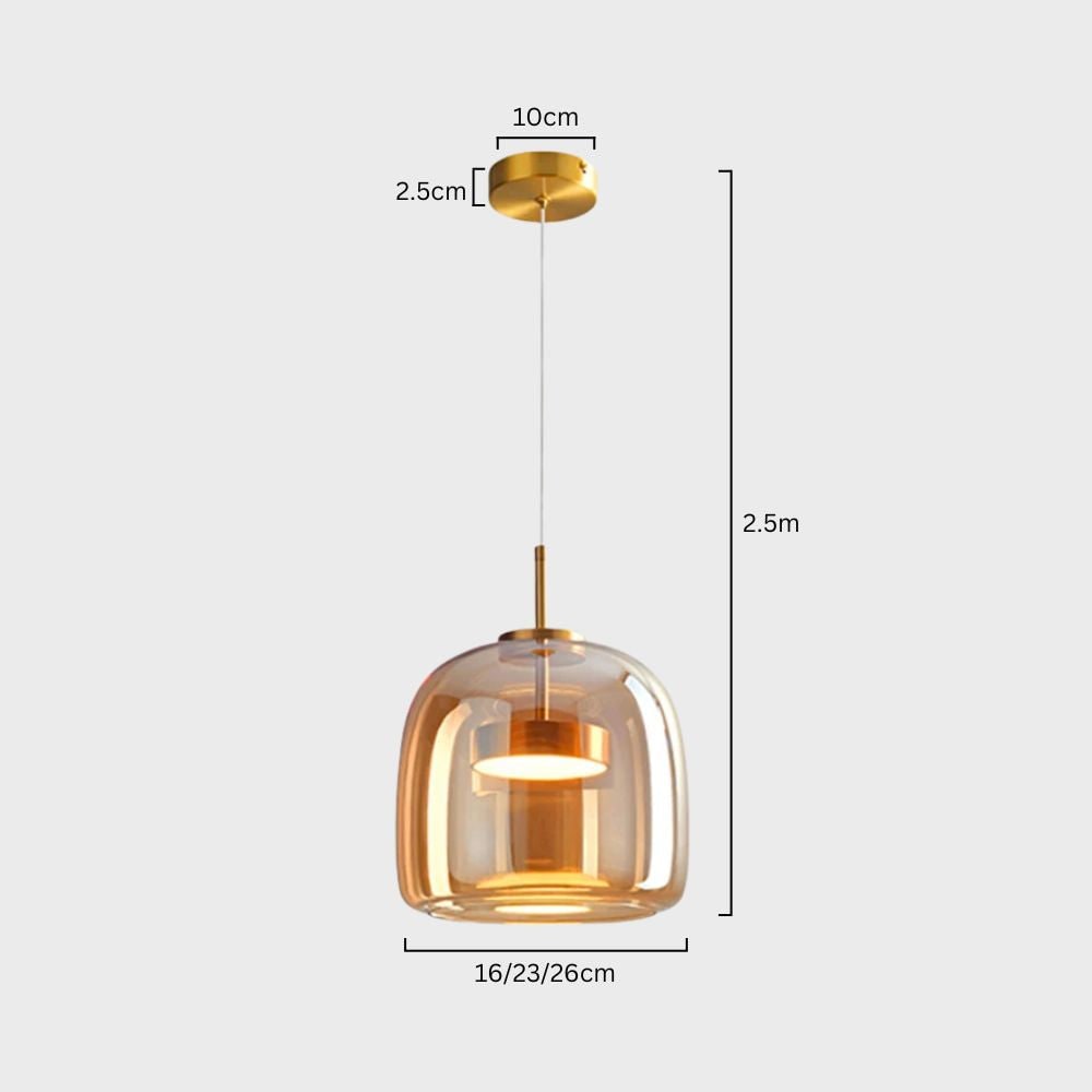 Glass Pendant Lights with LED and Adjustable Cord for Kitchen Island Dining Room and Living - Image 47