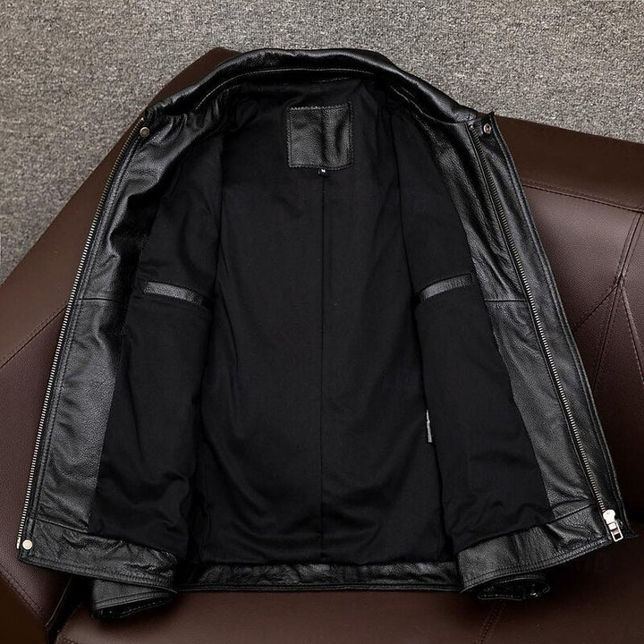 Men's Biker Jacket with Zip Front