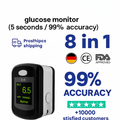 Glucose Meter Non Invasive Portable Digital Blood Sugar Monitor with Fingertip Clip - Image 1