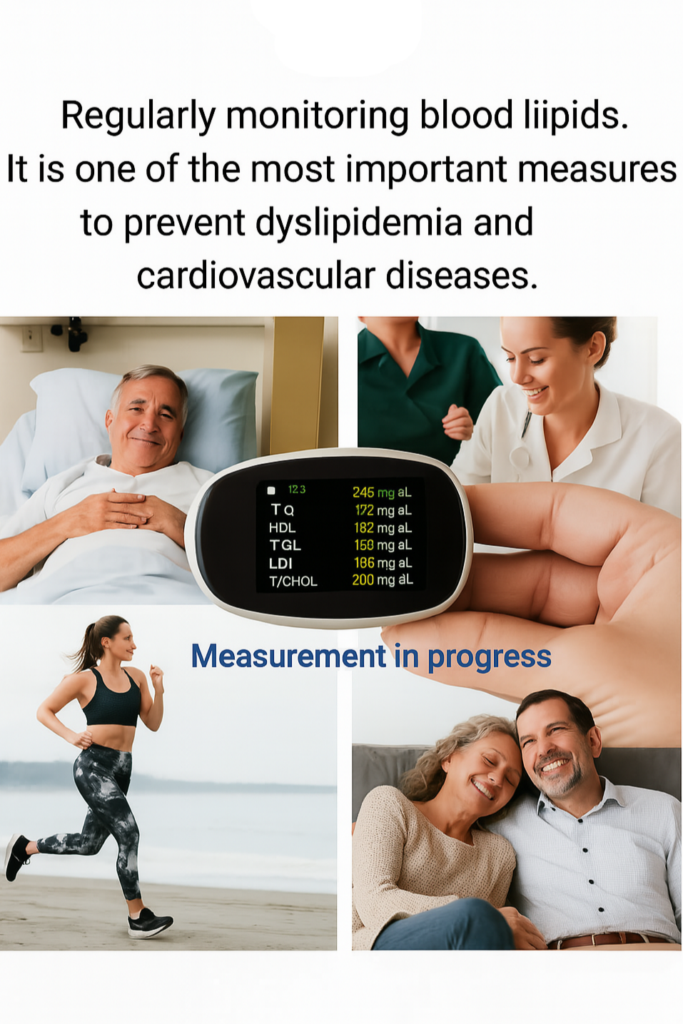Glucose Meter Non Invasive Portable Digital Blood Sugar Monitor with Fingertip Clip - Image 10