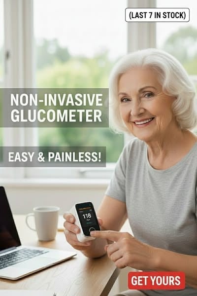 Glucose Meter Non Invasive Portable Digital Blood Sugar Monitor with Fingertip Clip - Image 7