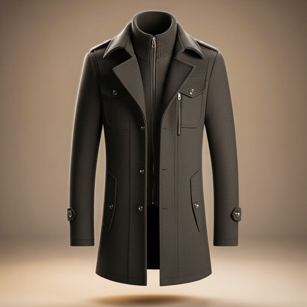 Men's Virgin Wool Coat