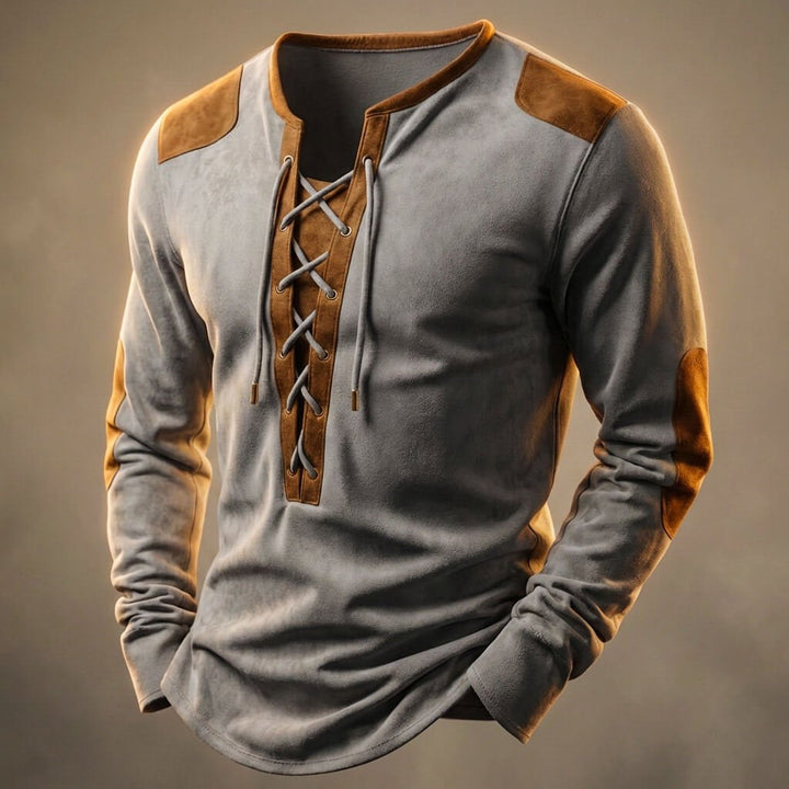 Men's Suede Touch Henley Shirt