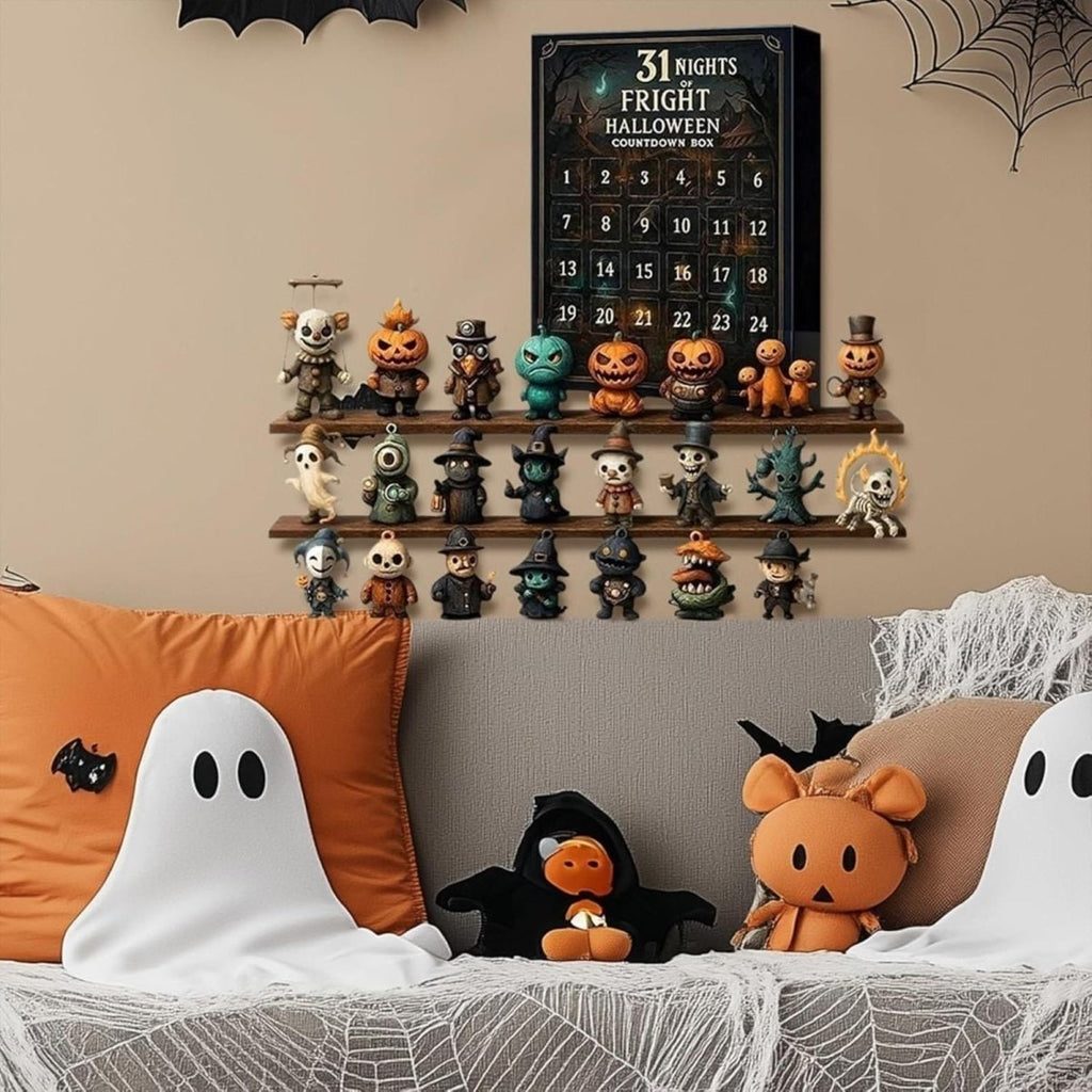 Halloween Advent Calendar Countdown with Spooky Miniature Figurines and Gothic Tabletop Display - Image 5