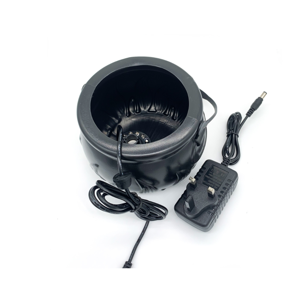 Halloween Fog Machine with Black Cauldron Mist Maker and Color-Changing LED Lights - Image 4