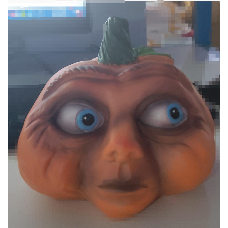 Halloween Pumpkin Decorations with Expressive Faces Resin Figurine for Outdoor Front Door Decor - Image 1