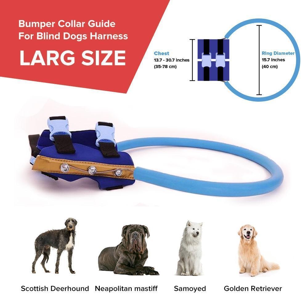 Halo Dog Collar with Protective Bumper Ring for Blind Mobility and Safety - Image 12