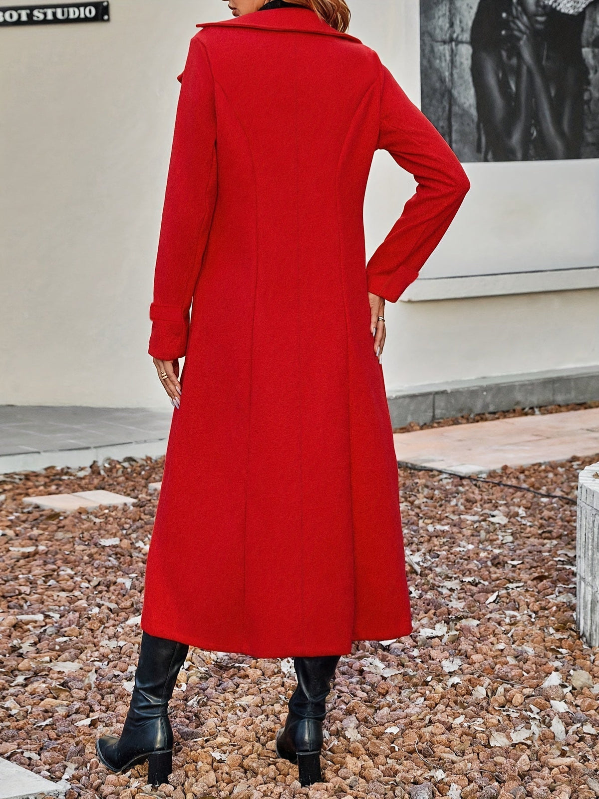 Women's Long Double Breasted Winter Coat