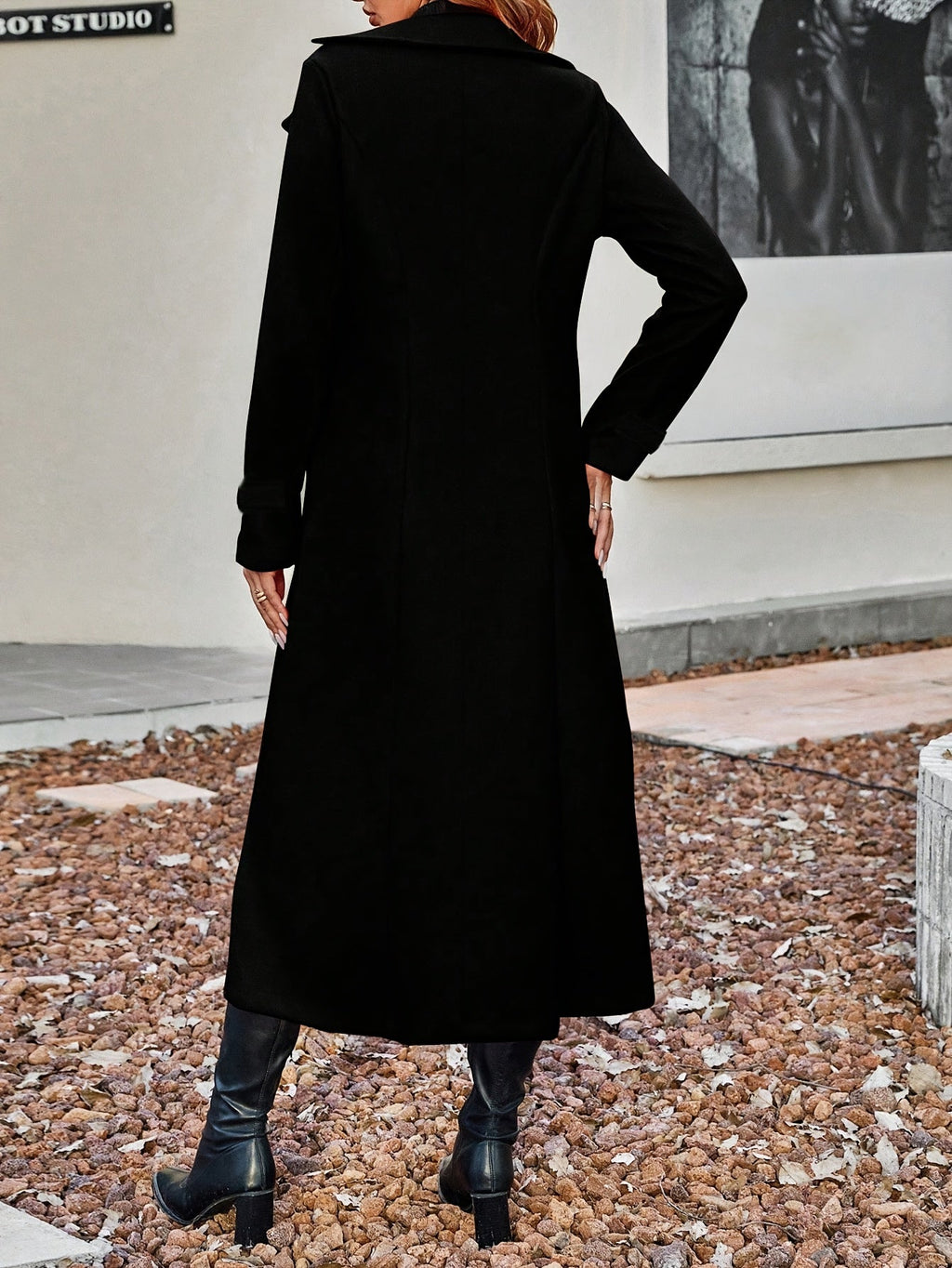 Women's Long Double Breasted Winter Coat