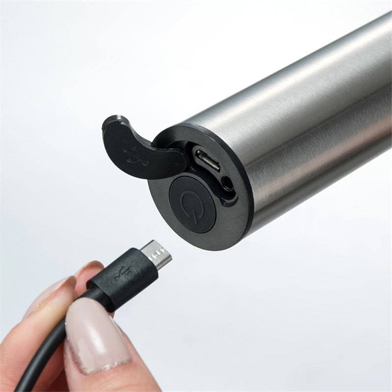 Handheld Electric Milk Frother with Stainless Steel Design and USB Charging - Image 8