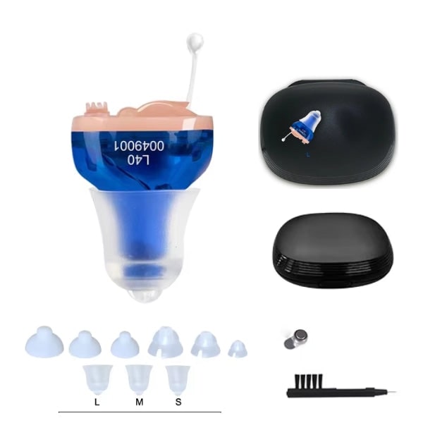 Hearing Aid with Charging Case for Sensorineural Loss Discreet In-Ear Digital Sound - Image 3