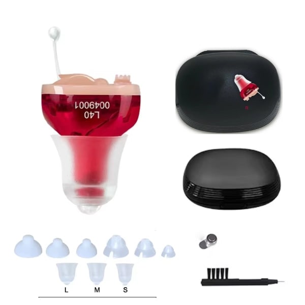 Hearing Aid with Charging Case for Sensorineural Loss Discreet In-Ear Digital Sound - Image 8