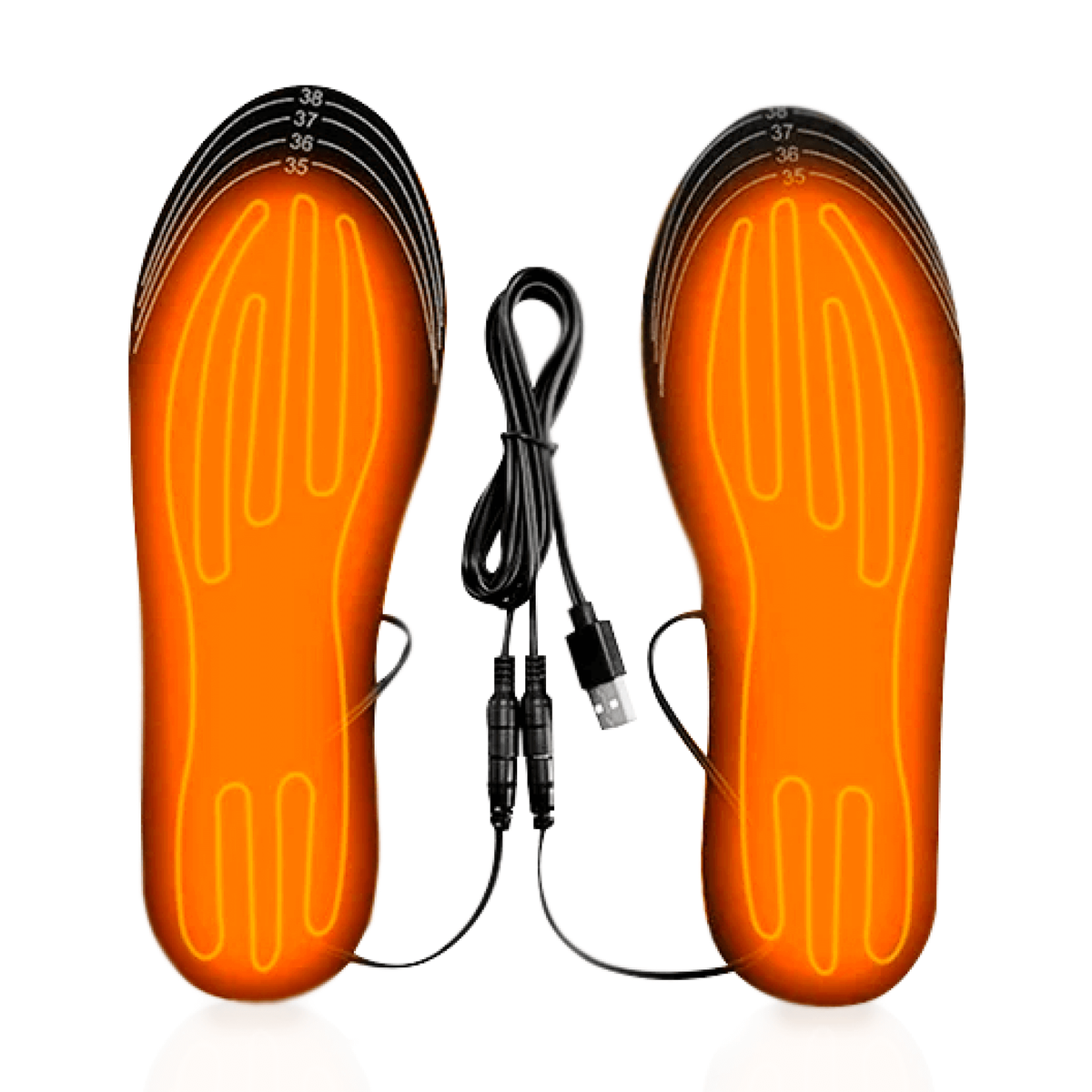 Heated Insoles USB Powered with Trim-To-Fit Design and Adjustable Heat - Image 1